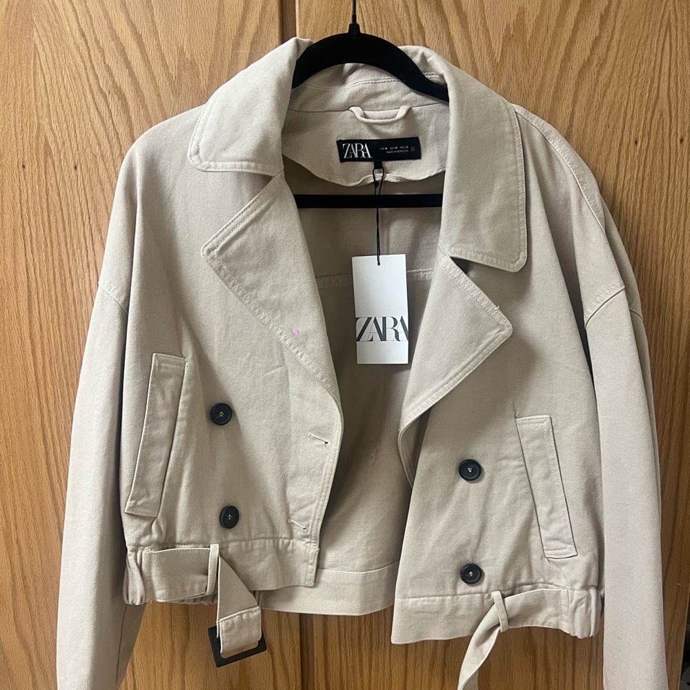 Zara Trench Coat Cropped / Waist Length